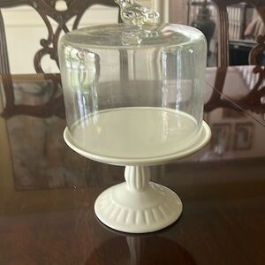 Mini glass covered clouche.